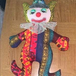 Vintage clown stuffed animal